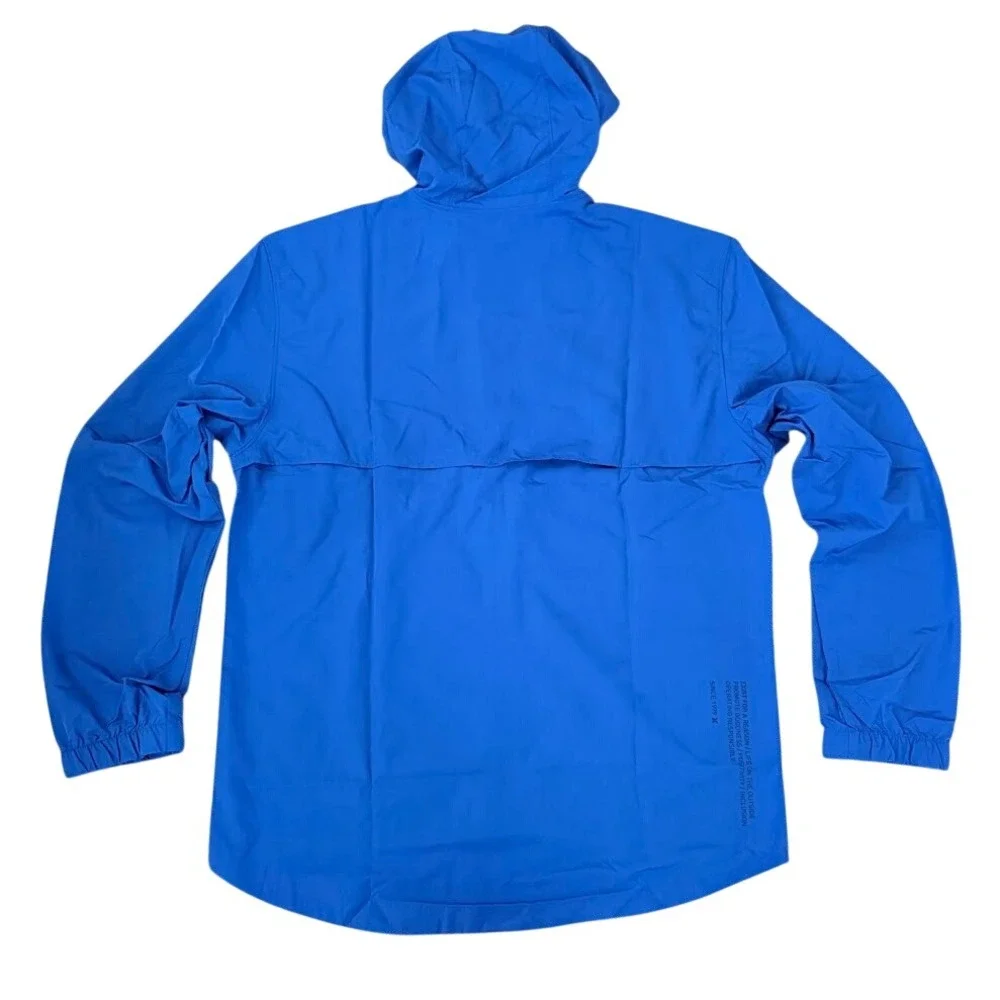 Hurley Mens Exist Brushed Poly‎ Full Zip Size M Windbreaker Blue HSP21VMJ-01939